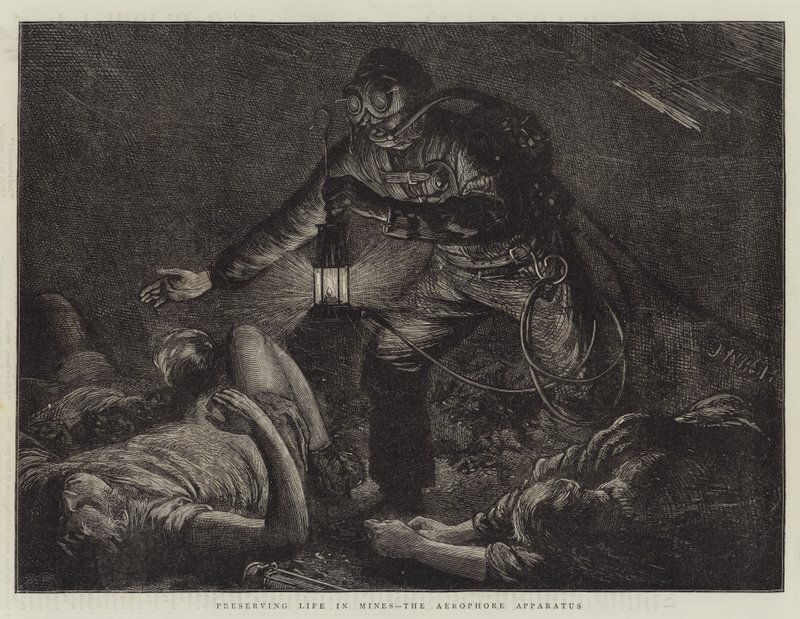 Madenlerde Yaşam Koruma, Aerophore Aparatı by Joseph Nash