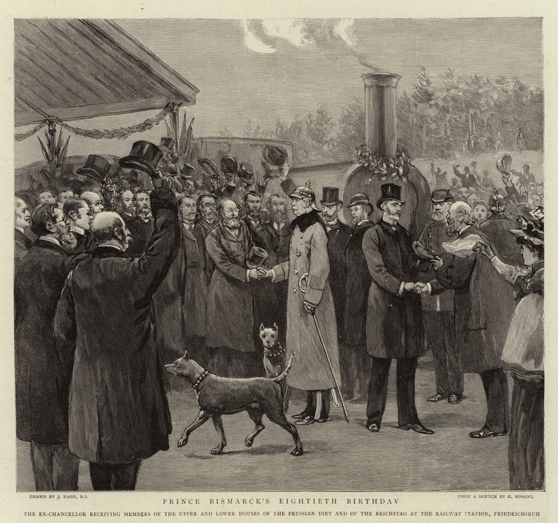 ಪ್ರಿನ್ಸ್ ಬಿಸ್ಮಾರ್ಕ್ ಅವರ ಎಂಭತ್ತನೇ ಜನ್ಮದಿನದ ಟರ್ಕಿ by Joseph Nash