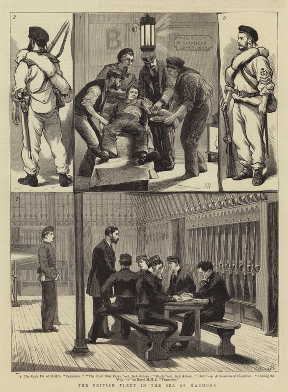 Marmara Denizi'ndeki İngiliz Donanması by Joseph Nash
