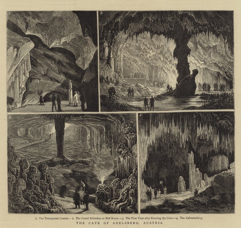 Adelsberg Mağarası, Avusturya by Joseph Nash