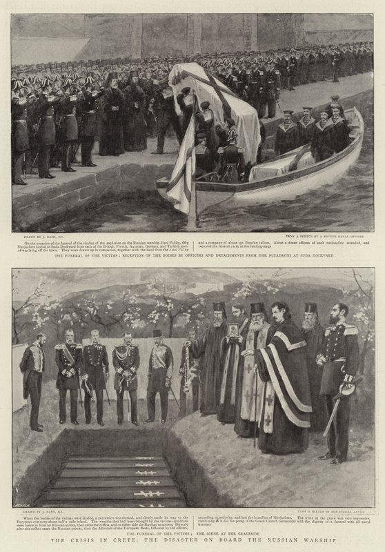 Girit Krizi, Rus Savaş Gemisindeki Felaket by Joseph Nash