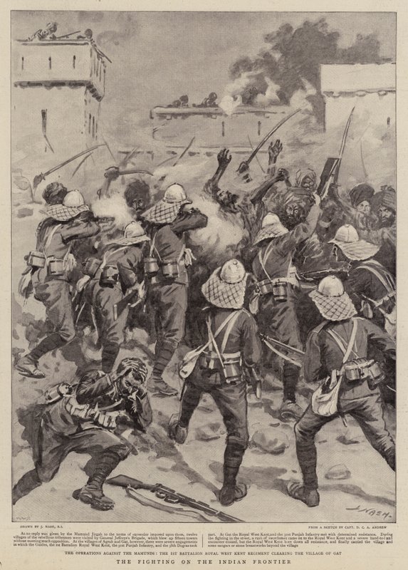 Hindistan Sınırında Mücadele by Joseph Nash