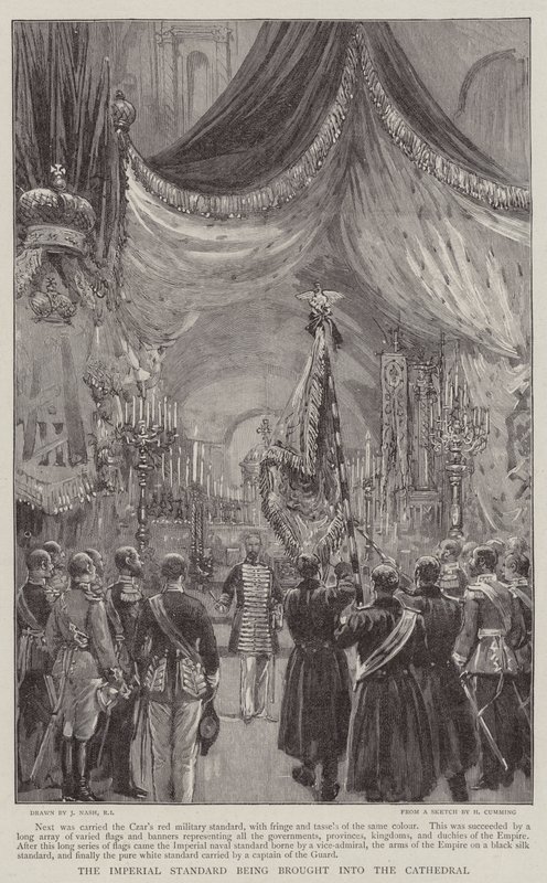 İmparatorluk Standardı Katedral'e getiriliyor by Joseph Nash