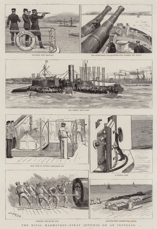 Deniz Manevraları, Bir Zırhlı Üzerinde Kaçak Notlar by Joseph Nash