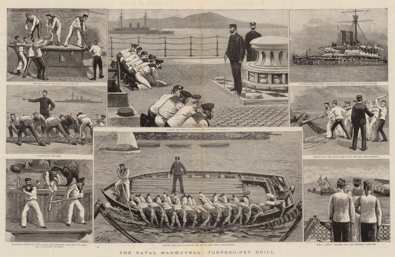Deniz Manevraları, Torpido Ağı Tatbikatı by Joseph Nash
