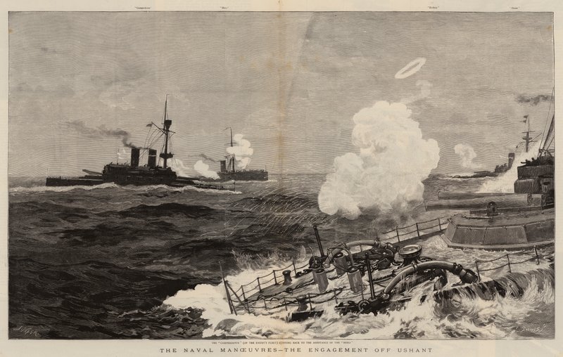 Deniz Manevraları, Ushant Açıklarında Nişan by Joseph Nash