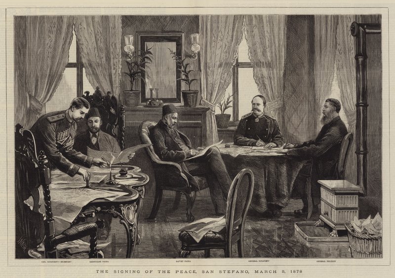 Barışın İmzalanması, San Stefano, 3 Mart 1878 by Joseph Nash