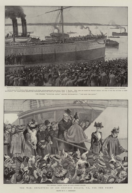 Savaş, Sir Redvers Bullers, VC'nin Cepheden Ayrılışı by Joseph Nash