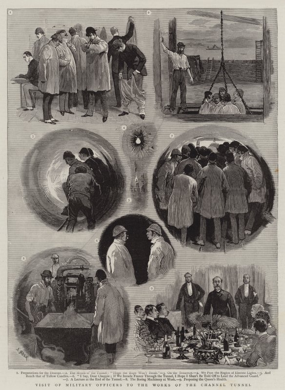 Subayların Manş Tüneli Çalışmalarını Ziyareti by Joseph Nash