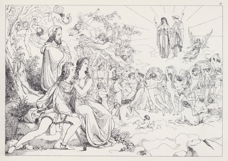 Shakespeares Fırtına, IV. Perde, 1. Sahne by Joseph Noel after Paton