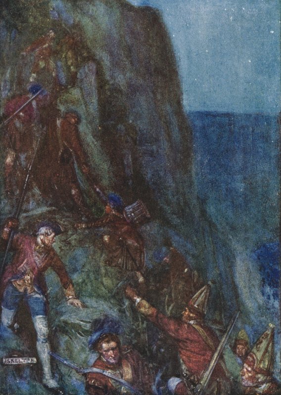 Slipping and stumbling, the men went on  by Joseph Ratcliffe Skelton