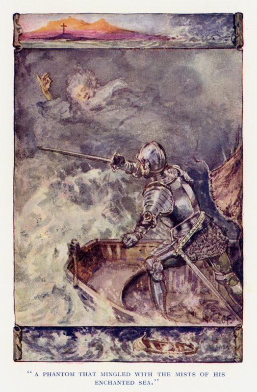 Sir Knight of the Splendid Way için çizim (renkli taş) by Joseph (after) Finnemore
