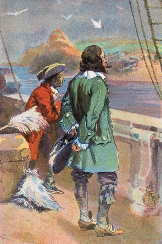 Robinson Crusoe: Adadan ayrılıyorum (renkli taş) by Joseph (after) Finnemore