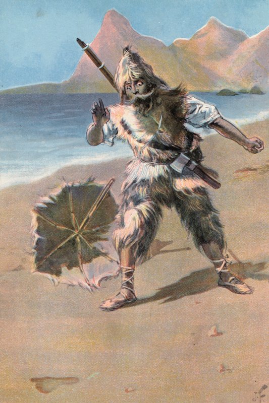 Robinson Crusoe: Bir ayak izi görüyorum (renkli taş) by Joseph (after) Finnemore