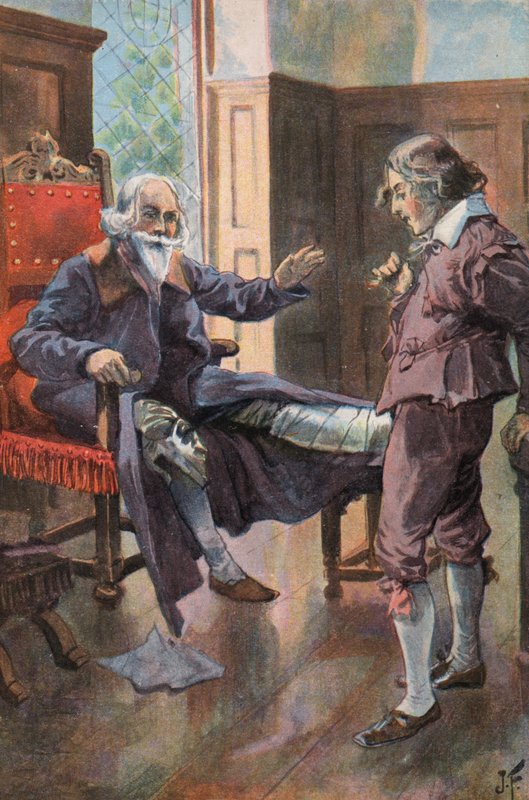Robinson Crusoe: Babam bana mükemmel öğütler veriyor (renkli taş) by Joseph (after) Finnemore