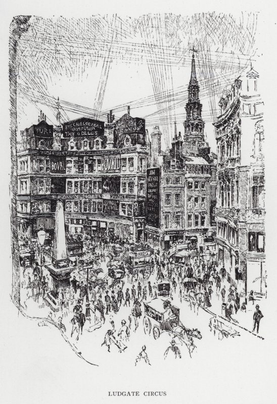 Ludgate Sirki (lito) by Joseph (after) Pennell