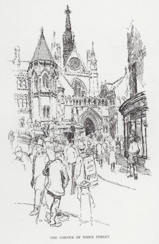 Essex Sokağı Köşesi (lito) by Joseph (after) Pennell