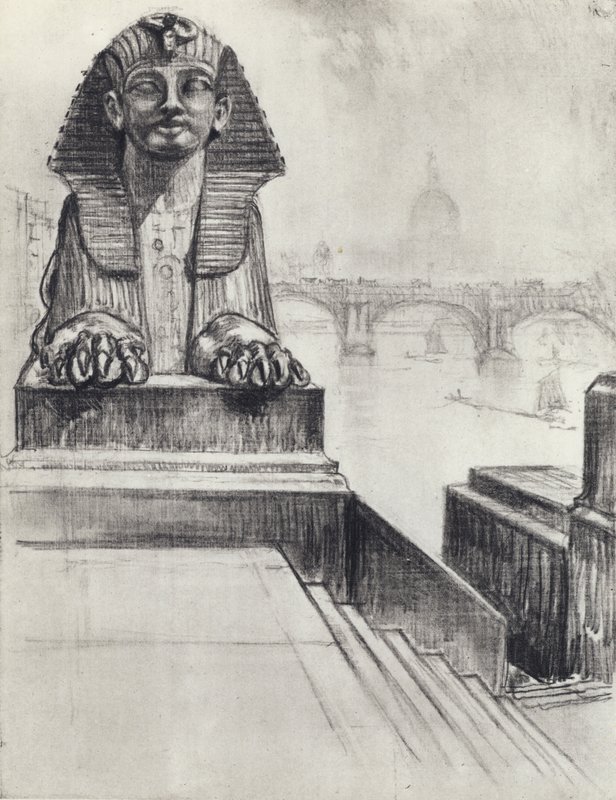 Sfenks (lito) by Joseph (after) Pennell