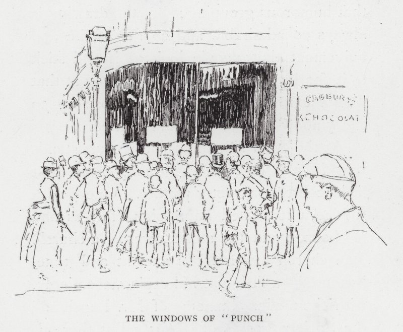 "Punch" Pencereleri (lito) by Joseph (after) Pennell