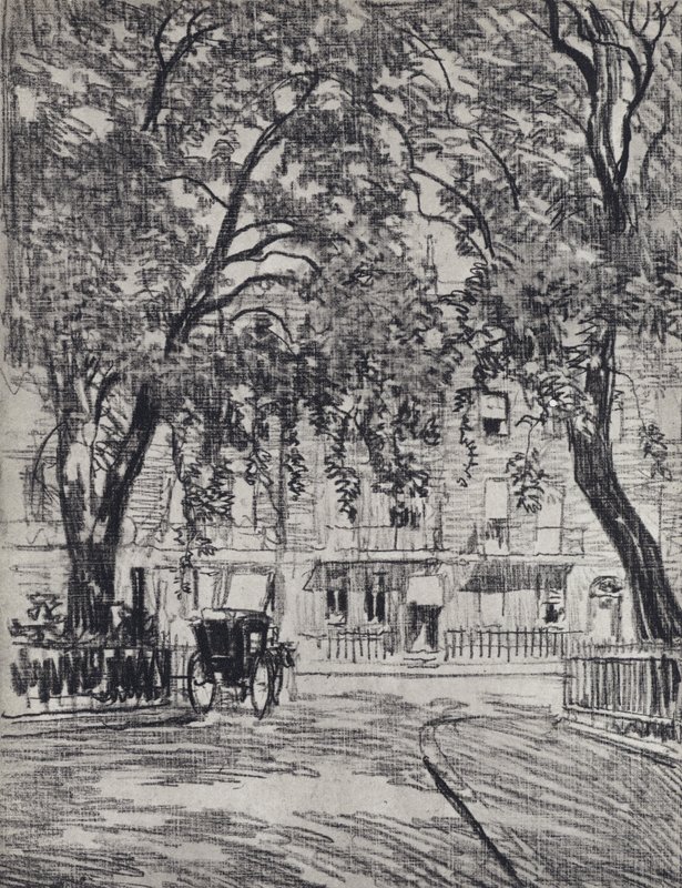 Woburn Meydanı (lito) by Joseph (after) Pennell