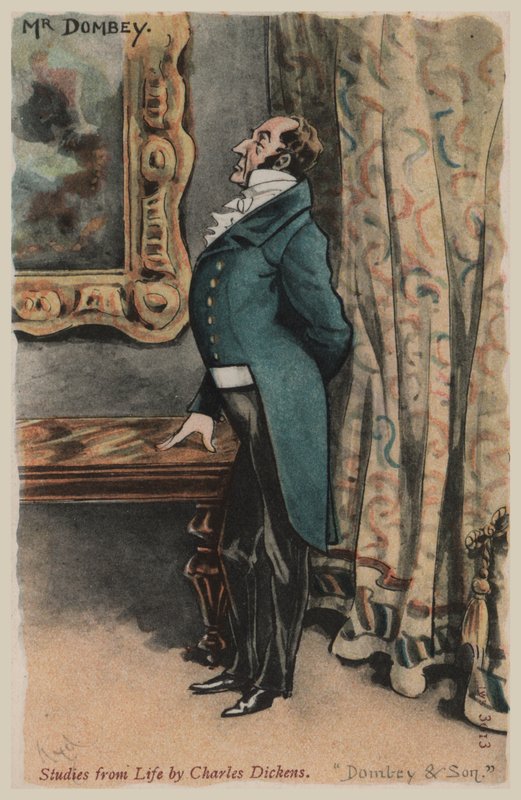 Bay Dombey, Dombey & Son (renkli taş) by Joseph Clayton  Clarke