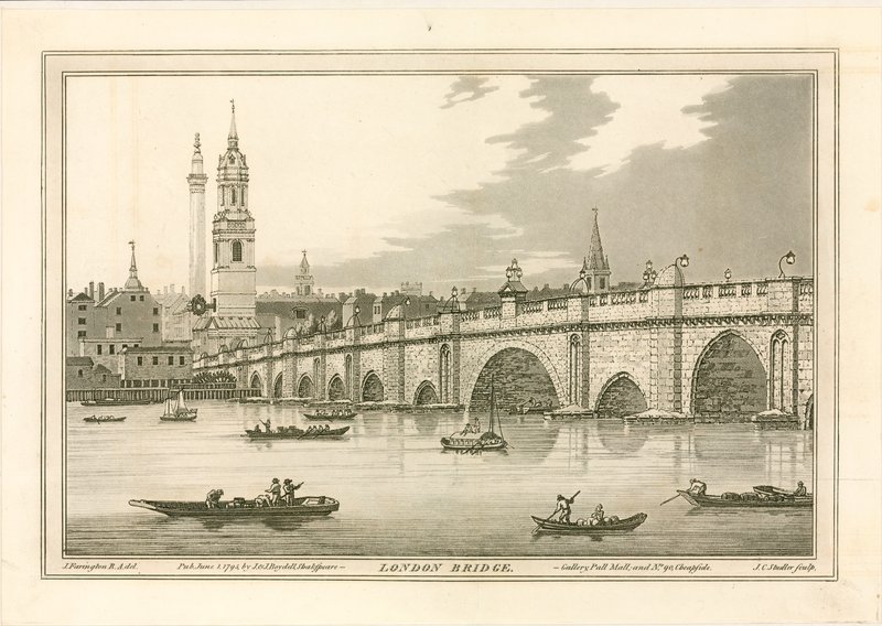 Londra Köprüsü, 1795 by Joseph Farington