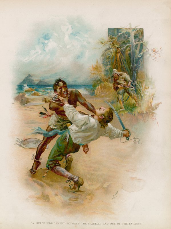 Robinson Crusoe için İllüstrasyon by Joseph Finnemore