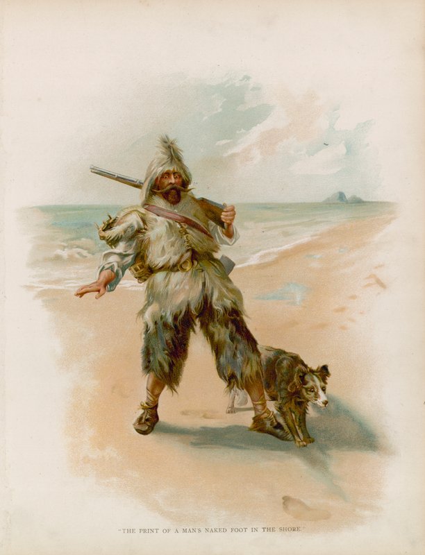 Robinson Crusoe için İllüstrasyon by Joseph Finnemore