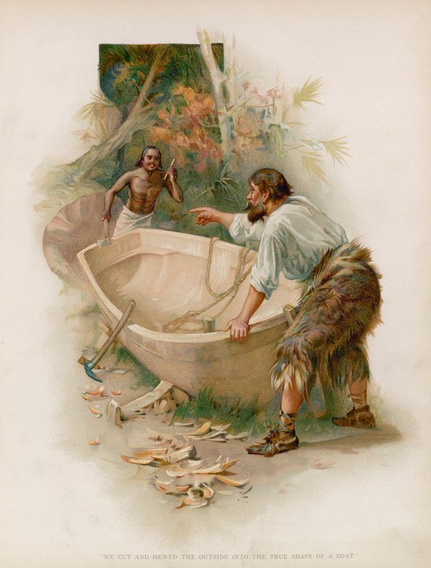 Robinson Crusoe için İllüstrasyon by Joseph Finnemore