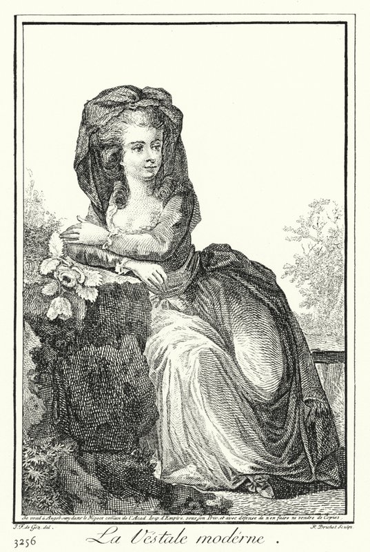 Modern Vestal Bakire (gravür) by Joseph Franz von (after) Goez