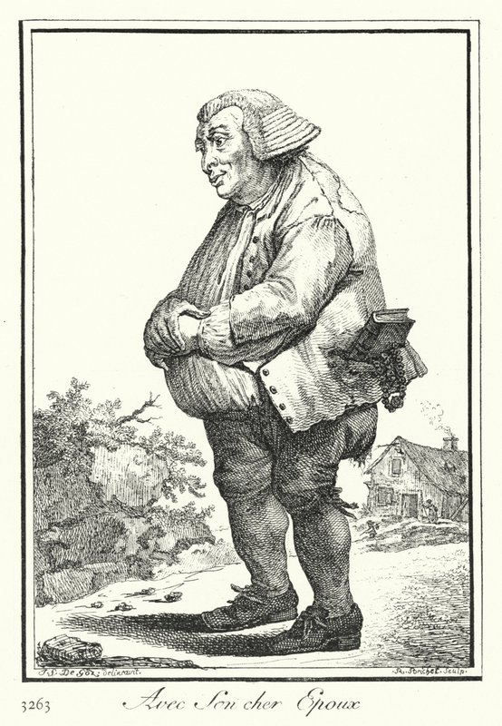 Sevgili Kocasıyla (gravür) by Joseph Franz von (after) Goez