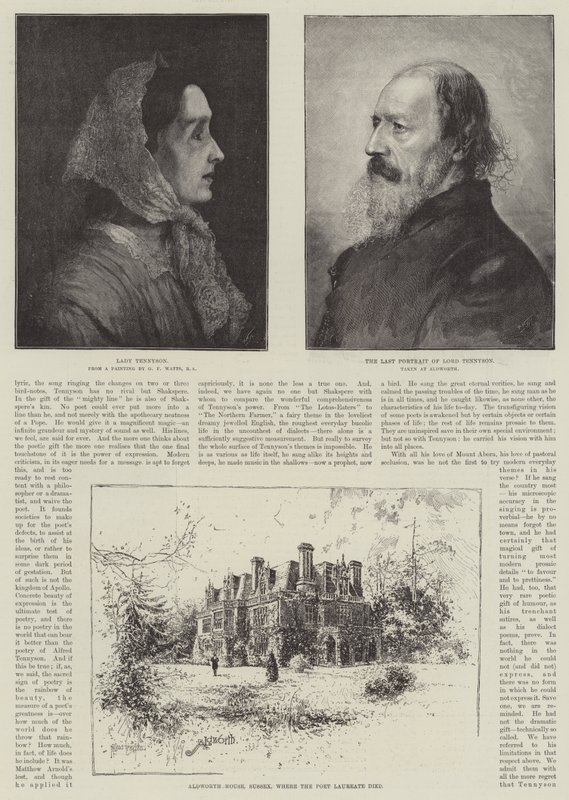 Alfred, Baron Tennyson, Şair Ödüllü by Joseph Holland Tringham