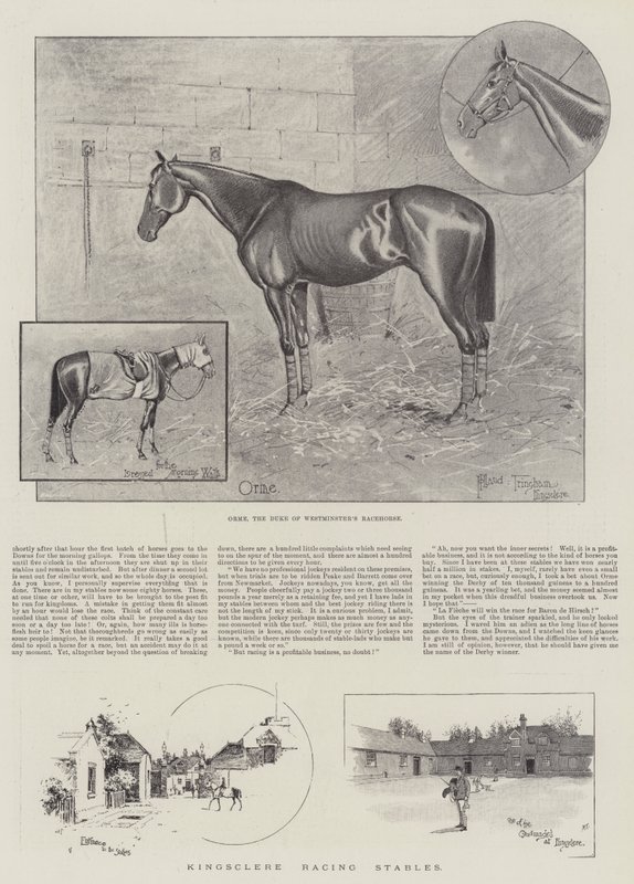 Kingsclere Yarış Ahırları by Joseph Holland Tringham