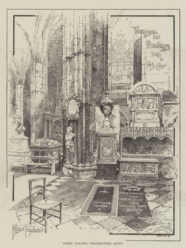 Şair Köşesi, Westminster Abbey by Joseph Holland Tringham
