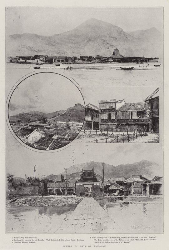 İngiliz Kowloon'daki sahneler by Joseph Holland Tringham