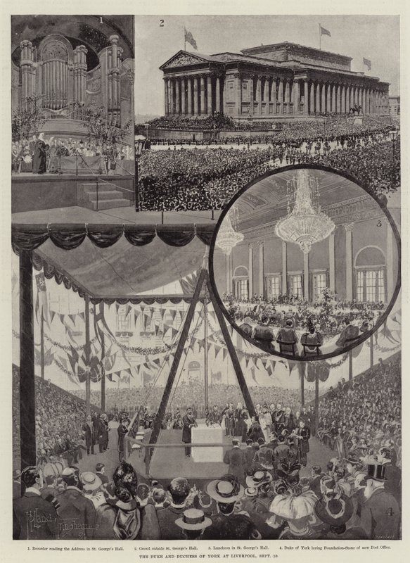 York Dükü ve Düşesi Liverpool'da, 10 Eylül by Joseph Holland Tringham