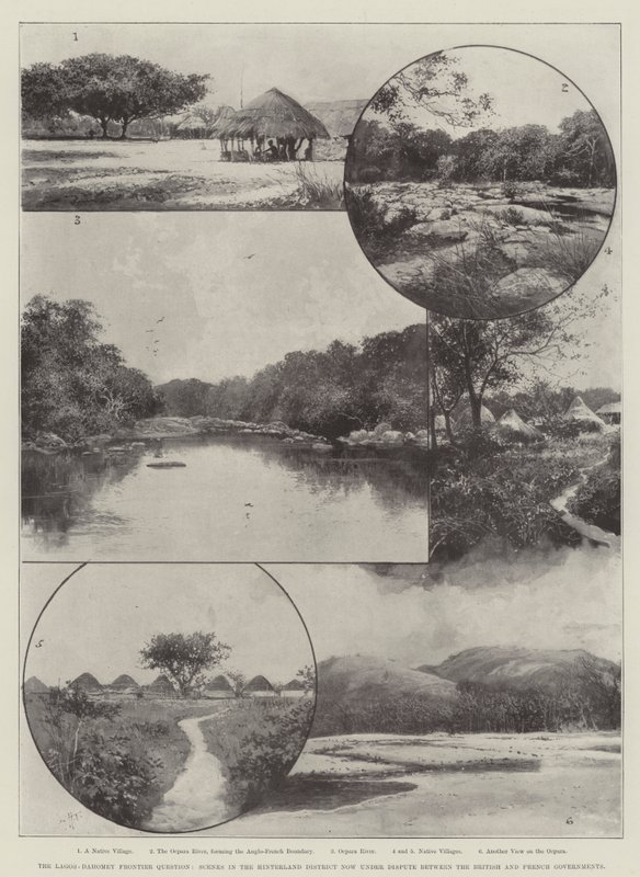 Lagos-Dahomey Sınır Sorunu, Hinterland Bölgesindeki Sahneler Artık İngiliz ve Fransız Hükümetleri Arasında Anlaşmazlık Altında by Joseph Holland Tringham
