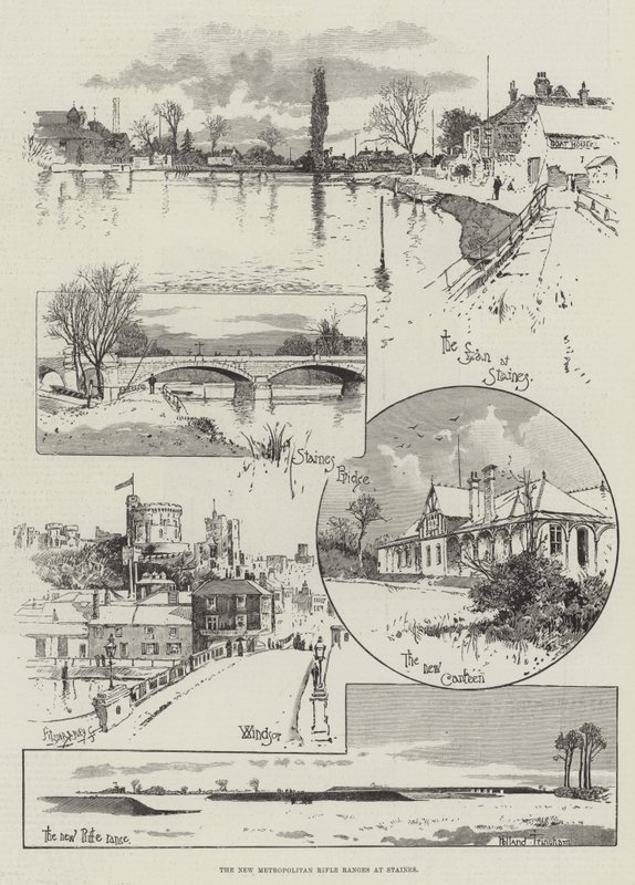 The New Metropolitan Rifle Ranges at Staines  by Joseph Holland Tringham