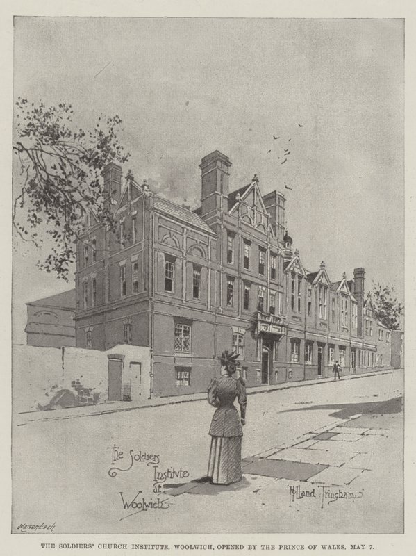 Asker Kilisesi Enstitüsü, Woolwich, Galler Prensi tarafından açıldı, 7 Mayıs by Joseph Holland Tringham