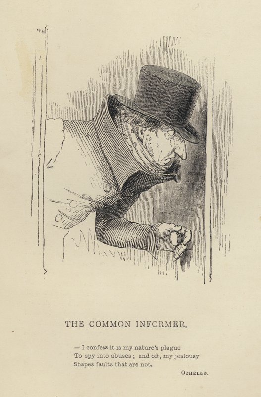 Kenny Meadows: The Common Informer (gravür) by Joseph Kenny (after) Meadows