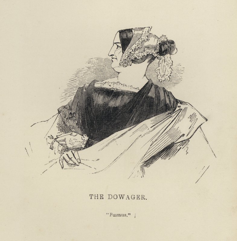 Kenny Meadows: Dowager (gravür) by Joseph Kenny (after) Meadows