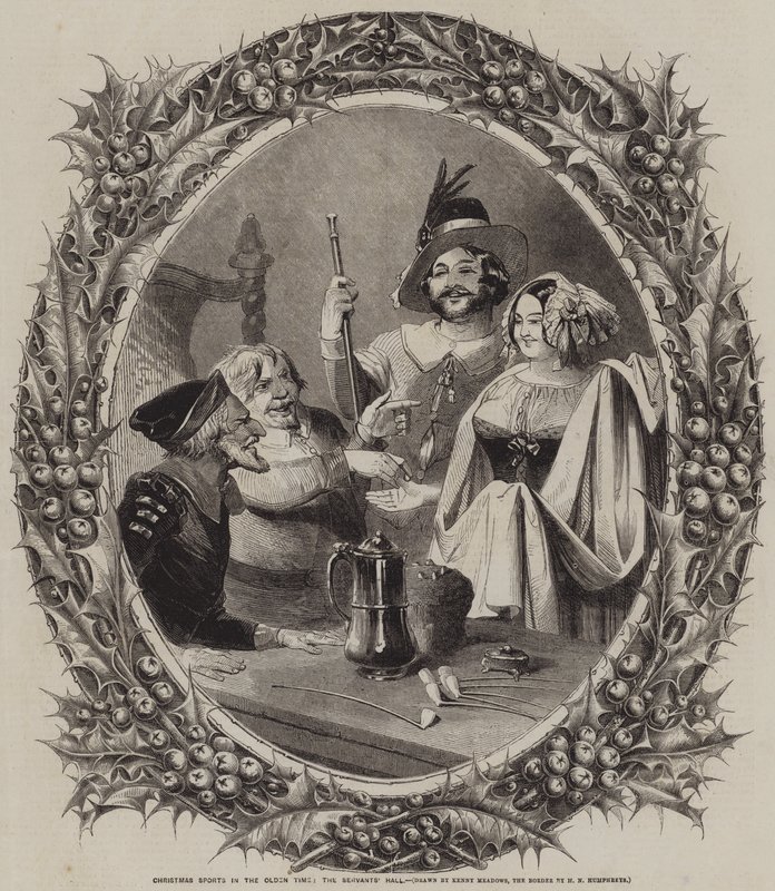 Eski Zamanda Noel Sporları, Hizmetçiler Salonu by Joseph Kenny Meadows