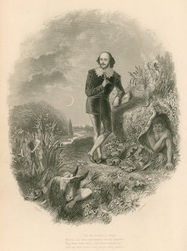 kreasyonlarının çeşitli ile Shakespeare portresi by Joseph Kenny Meadows
