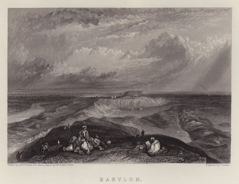 Babil (renkli taş) by Joseph Mallord William (after) Turner