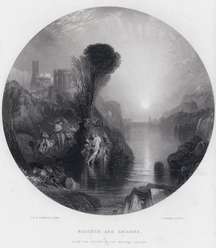 Bacchus ve Ariadne (gravür) by Joseph Mallord William (after) Turner