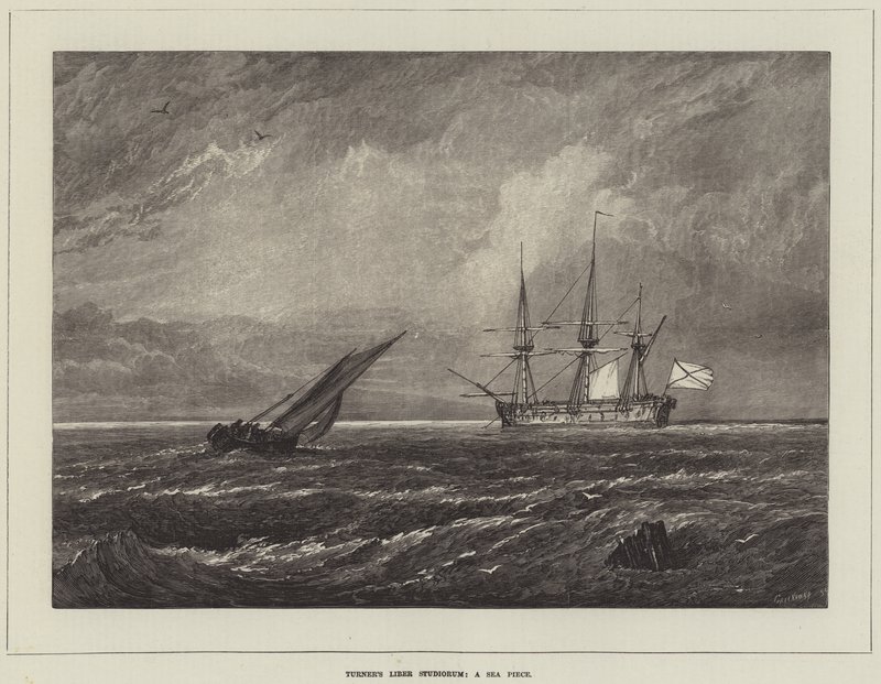 Turner'ın Liber Studiorum'u, Bir Deniz Parçası by Joseph Mallord William Turner