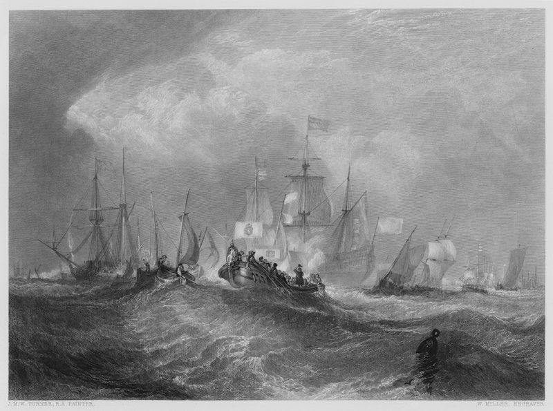 Torbay'daki Orange Landing Prensi, Vernon Galerisi'ndeki resimden by after Joseph Mallord William Turner