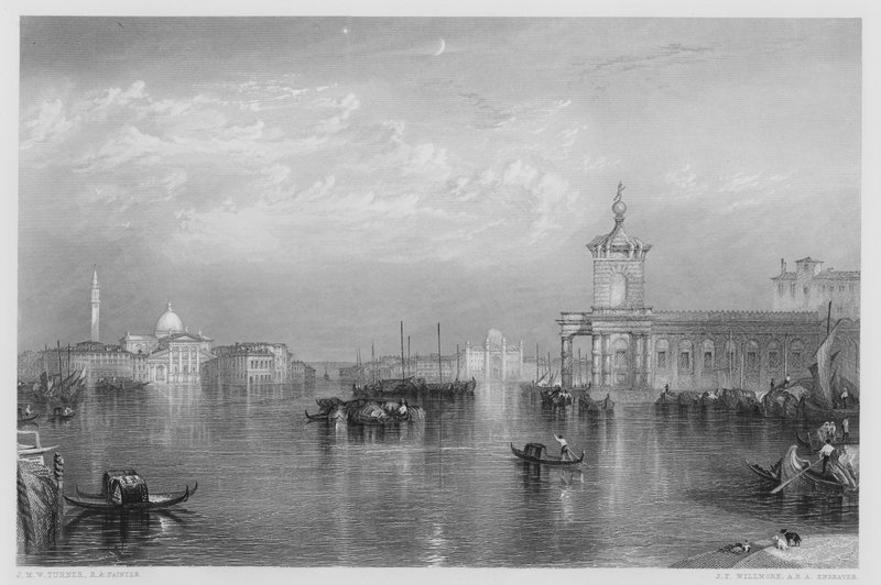 Venedik, The Dogana, Vernon Gallery'deki resimden by after Joseph Mallord William Turner