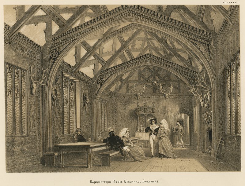 Ziyafet Salonu, Bramhall, Cheshire by Joseph Nash