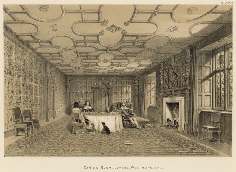 Yemek Odası, Levens, Westmoreland by Joseph Nash
